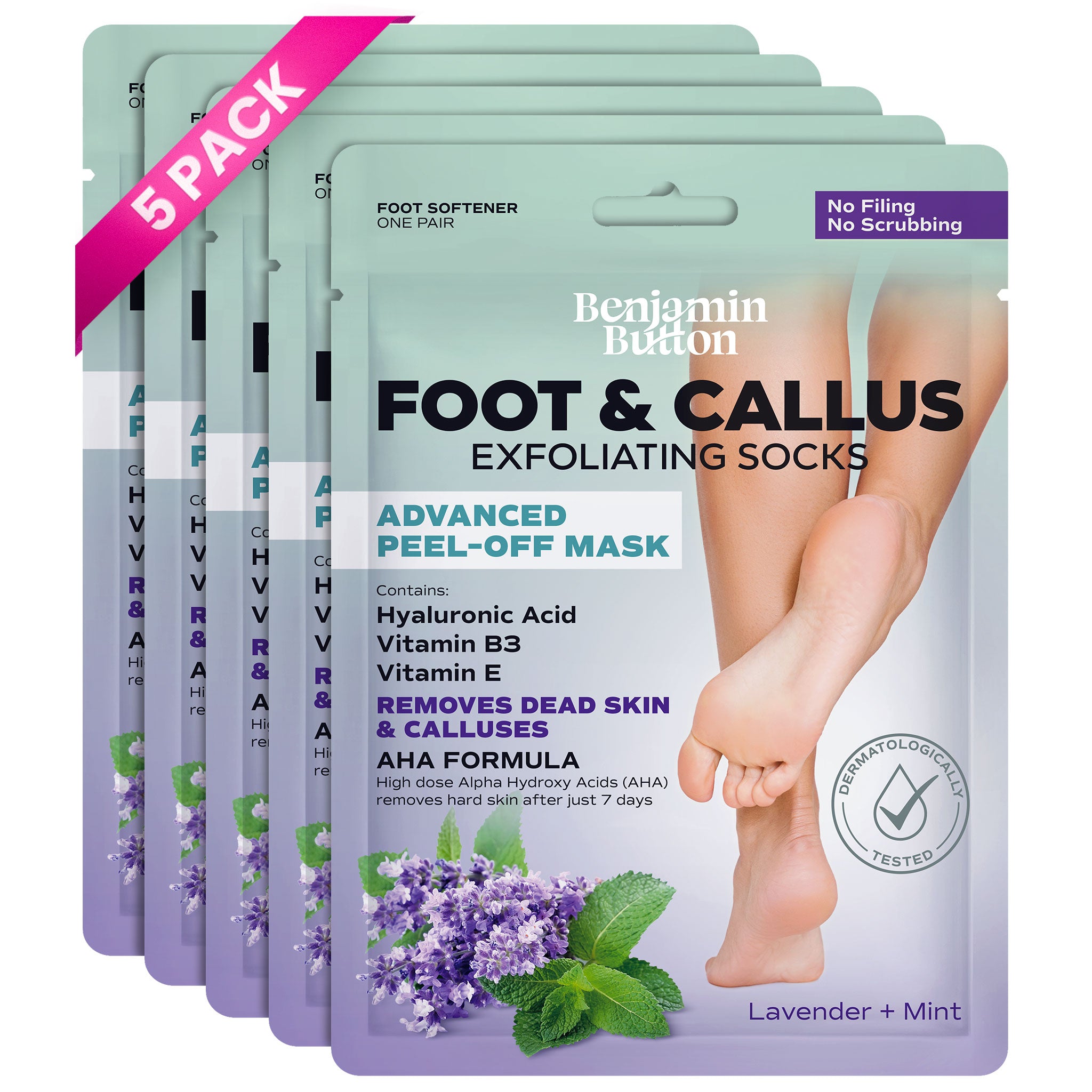 角質除去フットマスク 5パック