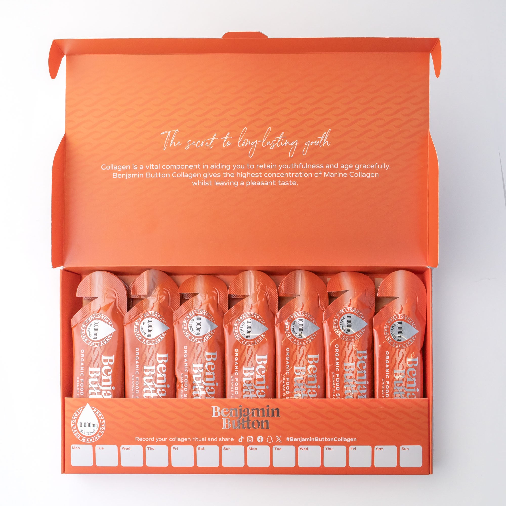 28x Sachets Liquides de Collagène Marin Orange 12,000mg