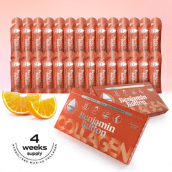 28 sachets liquides de collagène marin à l'orange 10 000 mg