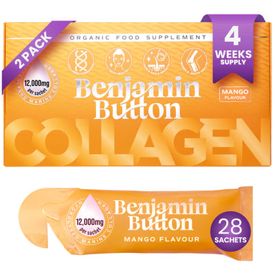 28 sachets de collagène marin liquide à la mangue 10 000 mg